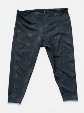 Gap Fit Black Matte Star Leggings Sz XXL